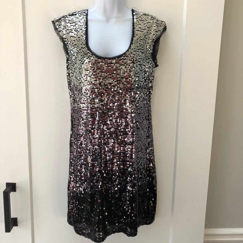 White House Black Market sequin shift dress woman’s size M